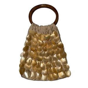 Vintage Bougainvillea Pearl Shell Purse